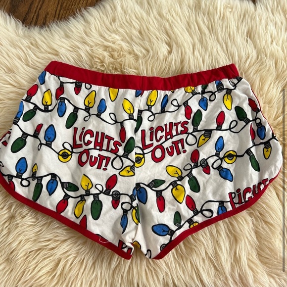 Lazy One women's Christmas light pj shorts - Picture 3 of 4